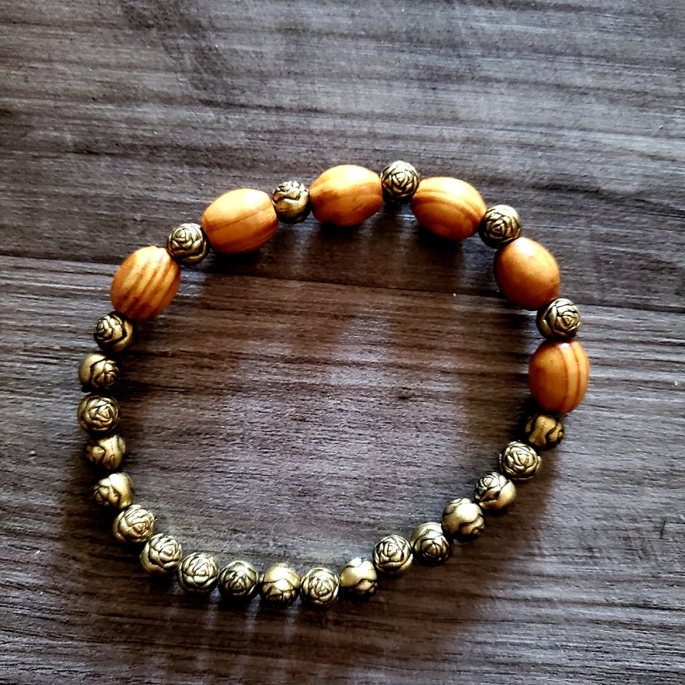 Bohemian Wooden Beaded Bracelet